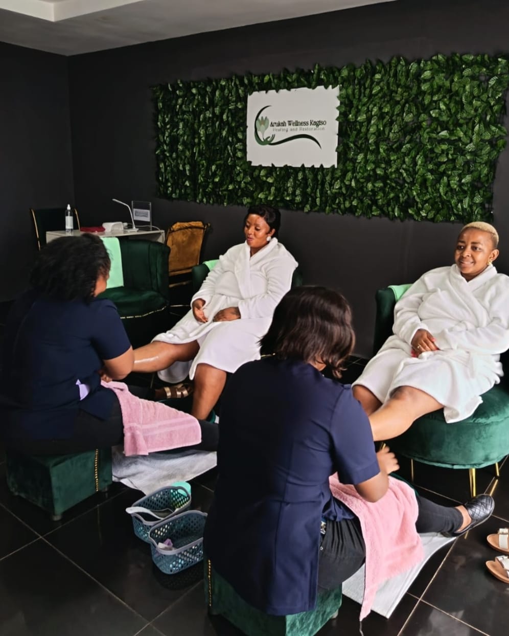 Therapeutic massage in progress at Arukah Wellness